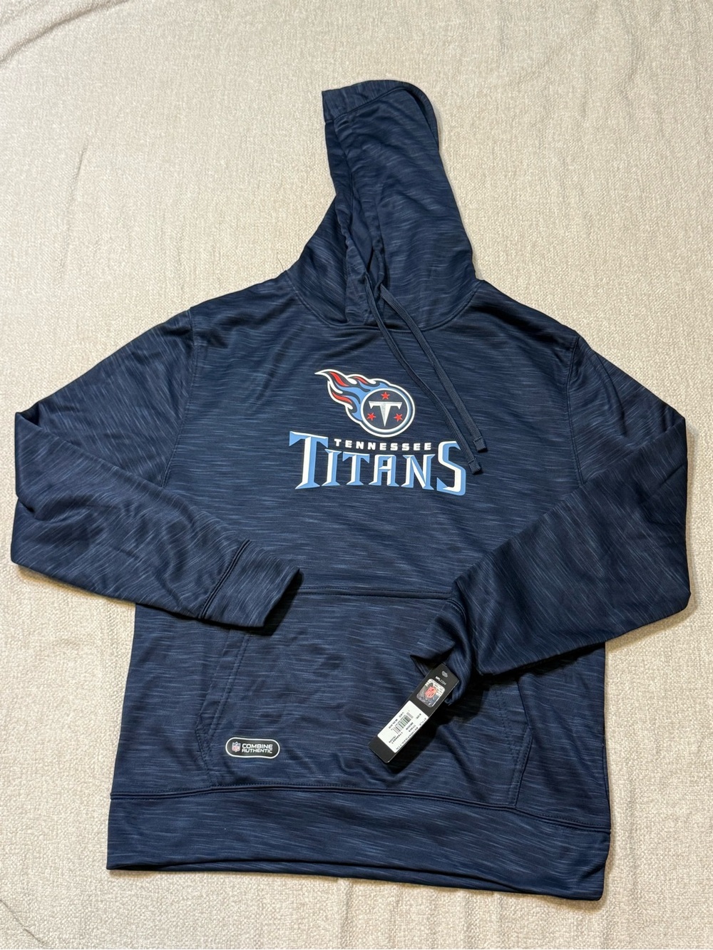 NWT Tennessee Titans Hoodie Mens M NFL Team Apparel Navy Y2K Sportswear